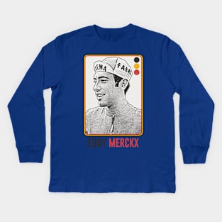 Eddy Merckx ---- Retro Style Original Design Kids Long Sleeve T-Shirt